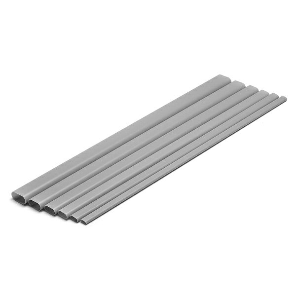 Joshin web 家電とPCの大型専門店のウェーブ プラ＝材料 グレー 細長丸パイプ 7×14mm 3本入【OM-425】｜アングル2