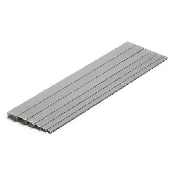 Joshin web 家電とPCの大型専門店のウェーブ プラ＝材料 グレー 長方形パイプ 5×10mm 4本入【OM-443】｜アングル2