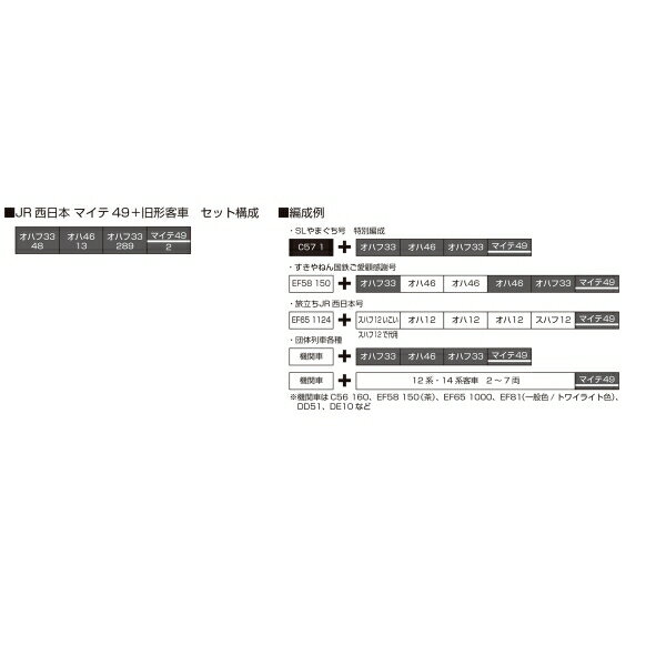 ［鉄道模型］カトー (Nゲージ) 10-1893 JR西日本 マイテ49＋旧形客車 4両セット_1