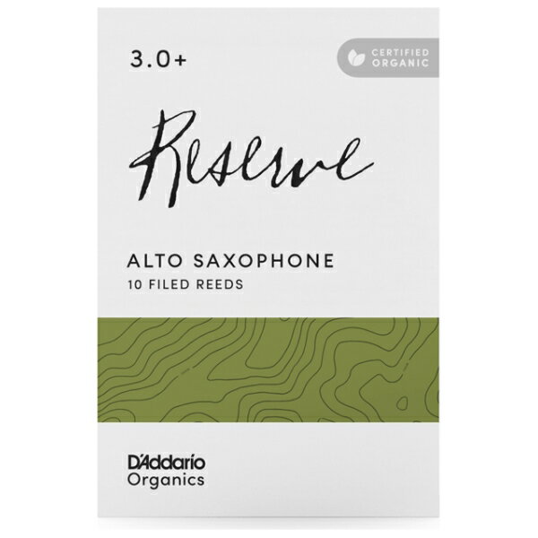 ダダリオウッドウインズ アルトサックスリード（オーガニック レゼルヴ・3＋）10枚入り LDADREASC3PO D'Addario WOODWINDS ORGANICS RESERVE