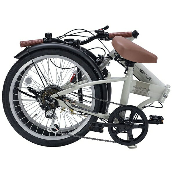 マイパラス 20インチ折りたたみ自転車 シマノ6段変速 【メーカー直送・他商品との同時購入不可】（グレージュ） MF202-GY MYPALLAS