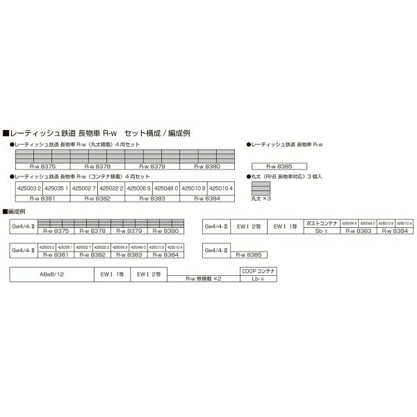 ［鉄道模型］カトー (Nゲージ) 10-1892 レーティッシュ鉄道 長物車 R-w（コンテナ積載） 4両セット_1