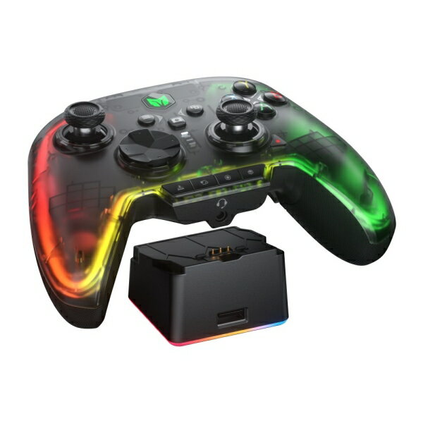 BIGBIG WON（ビッグビッグウォン） シースルーデザイン ワイヤレス＆有線ゲーミングコントローラー マグネット式充電台付属モデル RAINBOW2PRO-COMBO