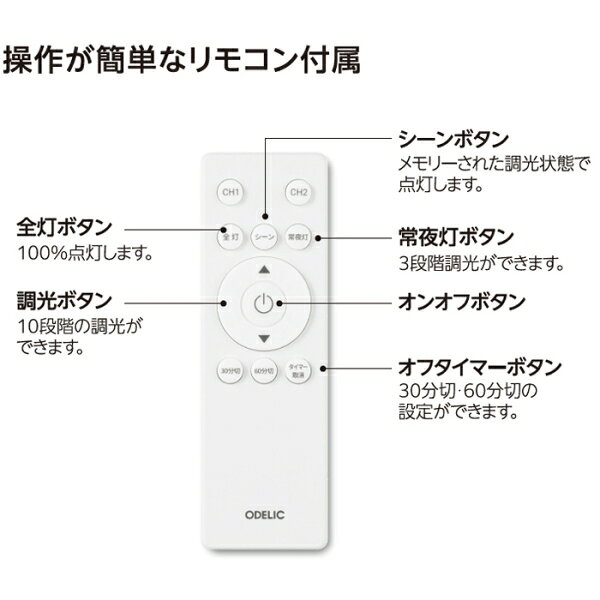 オーデリック 4.5畳〜6畳用 シーリングライト【カチット式】（昼光) SH8351LDR ODE...