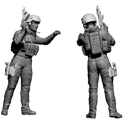 Joshin web 家電とPCの大型専門店のマスターボックス 1/24 近代戦シリーズ1・ジェシカ伍長＆ジェームス軍曹「ルート変更？　」【MB24068】 未塗装組立フィギュア｜アングル3