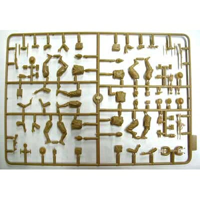 マスターボックス 1/35 英・第8軍北アフリカ兵士5体・突撃シーン【MB35080】 未塗...