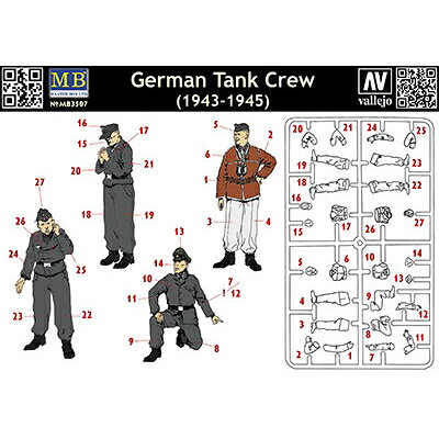 Joshin web 家電とPCの大型専門店のマスターボックス 【再生産】1/35 独・戦車兵1943-45No.1・4体入・トラブル発生【MB35007】 プラモデル｜アングル2