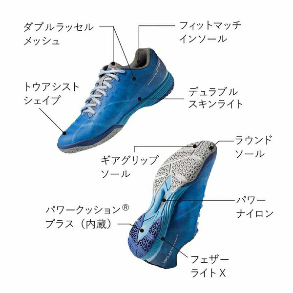 Joshin web 家電とPCの大型専門店のニッタク 卓球シューズ（パープル・サイズ：22.5cm） NT-NS4443-50-22.5 Nittaku ムービングエアロ｜アングル2