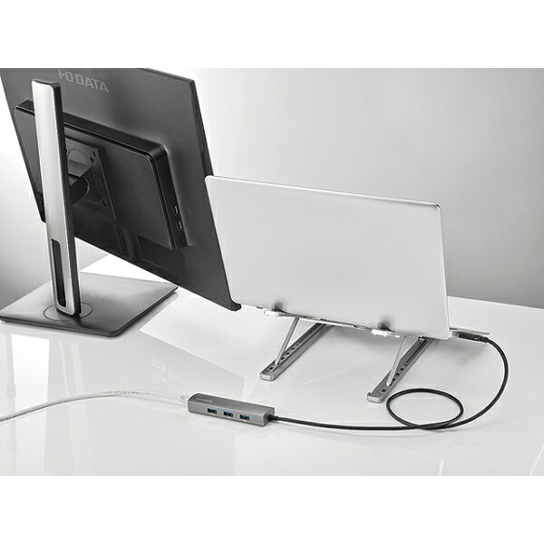 Joshin web 家電とPCの大型専門店のアイオーデータ｜I-O DATA USBハブ搭載ギガビットLANアダプター（変換アダプター付） US3-HB3ETG2/C｜アングル2