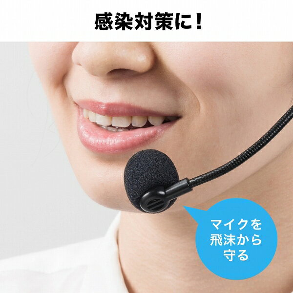 サンワサプライ ポータブル拡声器ヘッドマイク用スポンジ（10個入） P-SP-CV2