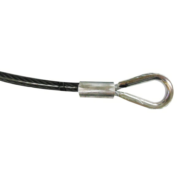 trad PVC被覆メッキ付ワイヤーロープ 両端シンブル加工(径2.4mm×2m) #360622 THW-2...