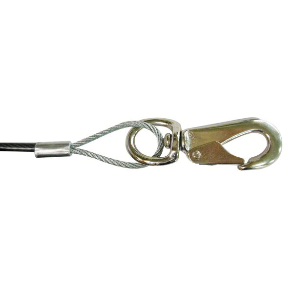 trad PVC被覆メッキ付ワイヤーロープ 両端スナップ加工(径3.2mm×30m) #360640 THW-...