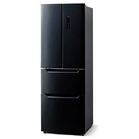 （標準設置料込_Aエリアのみ）アイリスオーヤマ 320L 4ドア冷蔵庫（ブラック） IRS...