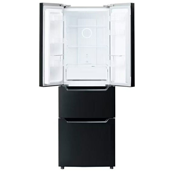 （標準設置料込_Aエリアのみ）アイリスオーヤマ 320L 4ドア冷蔵庫（ブラック） IRSN-32A-B IRIS OHYAMA [IRSN32AB]