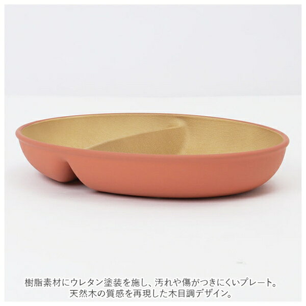earth color(アースカラー) 抗菌 オーバルプレート（レッド） BF023782-1A-2A