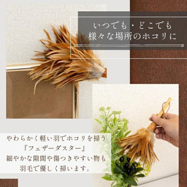 毛ばたき 鶏毛 全長約21cm ブラウン 向島自動車用品製作所 ケバタキケイモウ21CMN