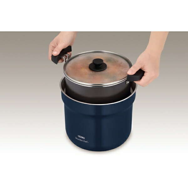 サーモス 【IH対応】シャトルシェフ　4.3L　ネイビー KBJ-4502-NVY THERMOS [KBJ45...