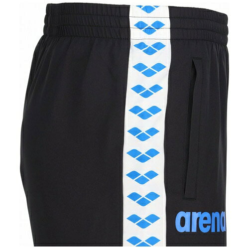 アリーナ ロングパンツ（ブラック×ブルー・サイズ：O） DS-ASS4LPU004-BKBU-O arena