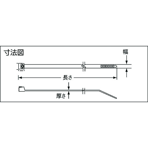 トラスコ中山 ナイロン結束バンド 幅4.8×長さ249mm (100本入) TRJ-250