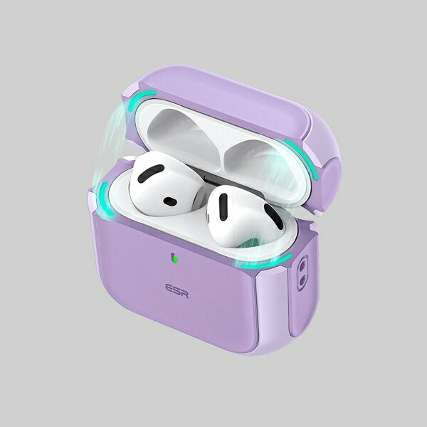ESR ORBIT MagSafe対応ハイブリッドケース for AirPods【第4世代（パープル）】 ES...