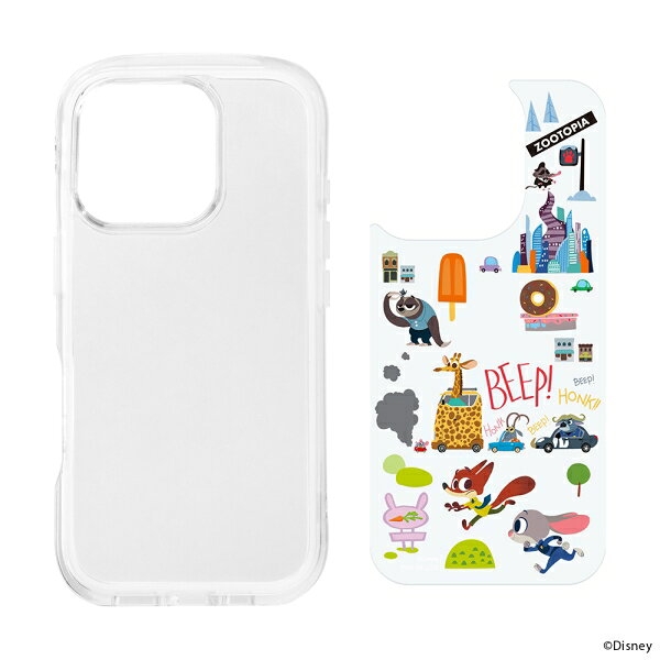 PGA iPhone 16 Pro用 エアクッションケース（ズートピア） PG-D24BPT01ZTP
