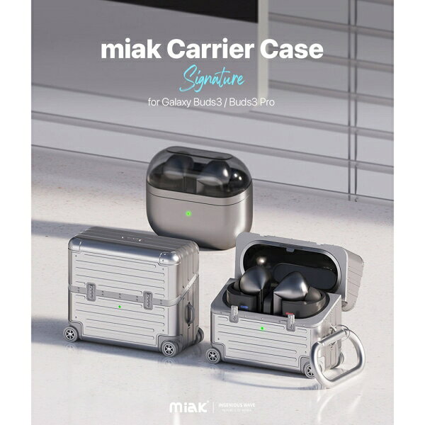 Joshin web 家電とPCの大型専門店のmiak Galaxy Buds 3/Bud 3 Pro用 キャリーケース（ピンク） MA27429GBP3｜アングル3