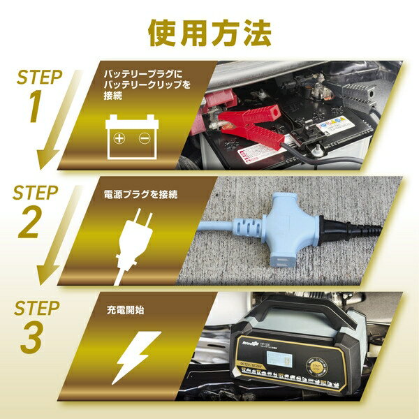 �缫���� ����ư����ȥ�ѥ륹�Хåƥ꡼���Ŵ� 12V/24V�б� (�����ȥХ������̼�ư�֡��緿�ȥ�å������륹�����ȵ�ǽ���) MP-330 Meltec