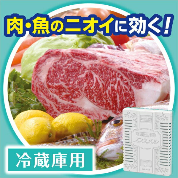 ノンスメル 冷蔵庫用置き型 1年間脱臭 25g 白元アース ノンスメルレイトウシツヨウ...