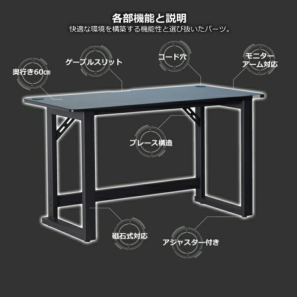 Contieaks(コンティークス) V2 デスク 幅120cm(ブラック) グラウンズ 【メーカー直送品】 408615 [他商品と同時購入不可] [408615CONTIEAKS] [3]