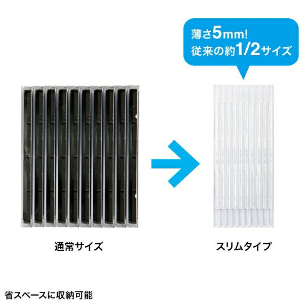 Joshin web 家電とPCの大型専門店のサンワサプライ Blu-ray・DVD・CDケース（1枚収納ソフトタイプ・10枚セット） FCD-PUS10CL｜アングル3