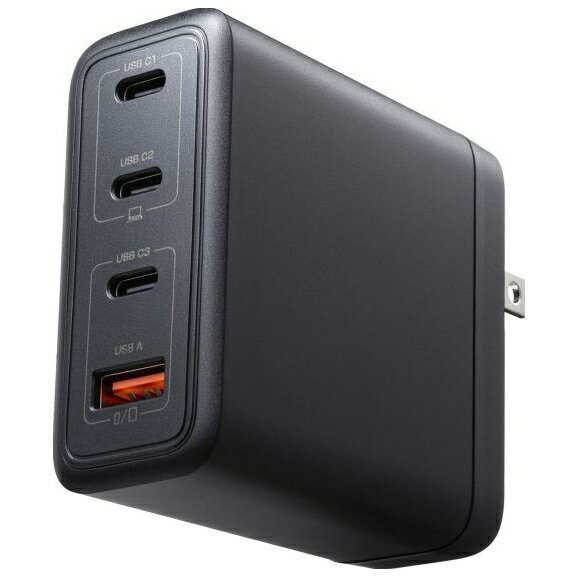 サンワサプライ USB PD対応AC充電器（PD100W・C×3+A×1） ACA-PD104BK