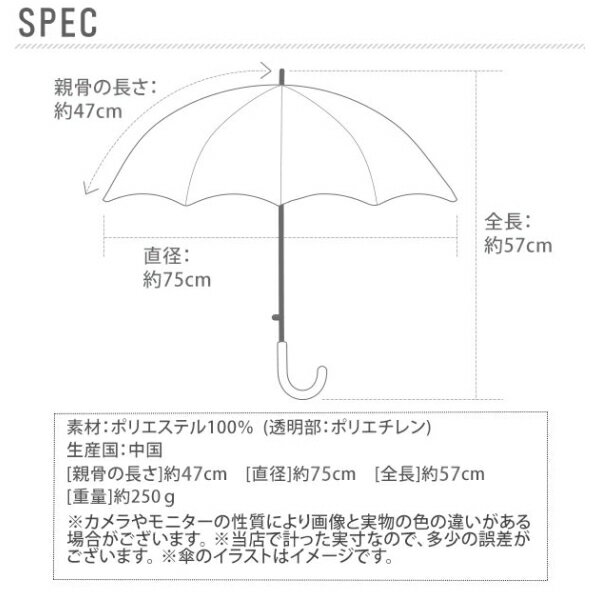 BACKYARD FAMILY(バックヤードファミリー) 耳付き傘 47cm（すみっコぐらしネコ） J192NEW-1A-2B [J192NEW1A2B] 2