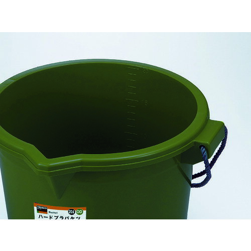 トラスコ中山 ハードプラバケツ 20L OD色 THB-20-OD トラスコ中山 [THB20OD] [2]