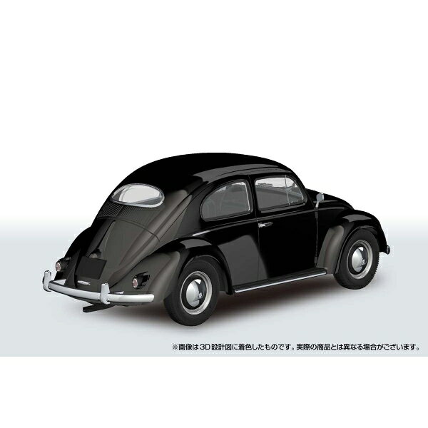 アオシマ 1/32 楽プラ スナップキット No.20-BK フォルクスワーゲン ビートル(ブラック)【67994】 プラモデル