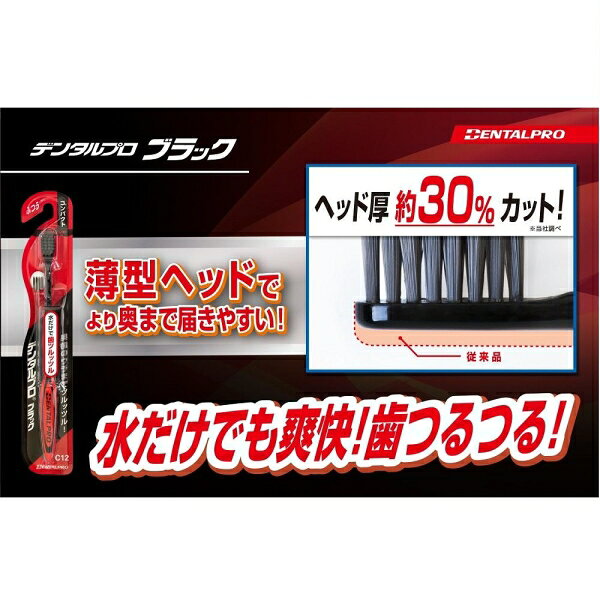 デンタルプロブラックコンパクトふつう1本 C12 デンタルプロ フレツシユブラツクフ...