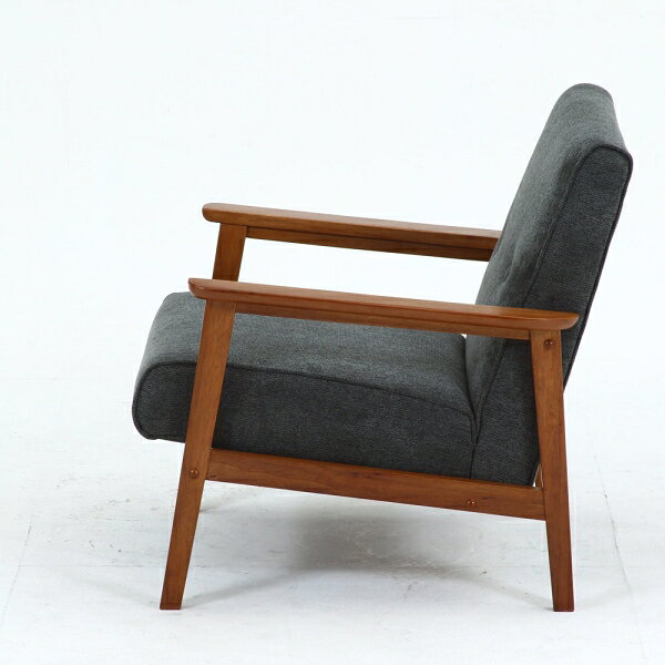 不二貿易 厚手ファブリックソファ ミート 1P(グレー) 71732 [71732フジボウエキ] [2]