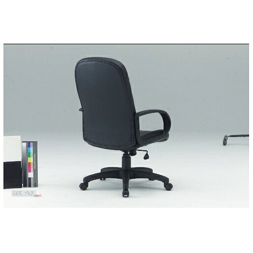 トラスコ中山 オフィスチェア レザー張り T5563-BK [T5563BK] [2]