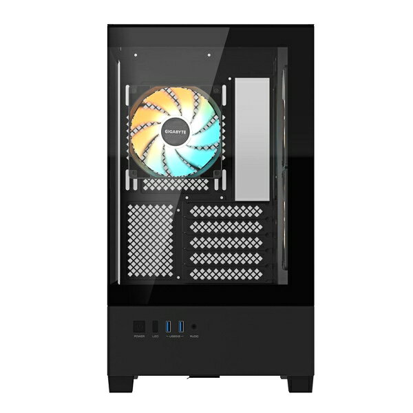 GIGABYTE｜ギガバイト Micro-ATX / Mini-ITX対応 GIGABYTE C201 PANORAMIC ピラーレス ミドルタワーPCケース（ブラック） C201P