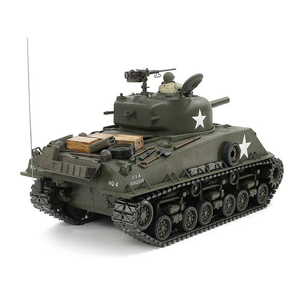 Joshin web 家電とPCの大型専門店のタミヤ 1/16電動RC M4シャーマン （105mm榴弾砲搭載型）メカニカルステアリングシステム【56048】｜アングル2
