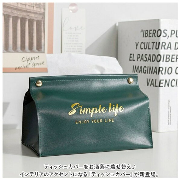 BACKYARD FAMILY(バックヤードファミリー) ティッシュケース カバー 北欧風 箔押し(ネイビー) YYTCASE5140-1A-2D [YYTCASE51401A2D] [2]