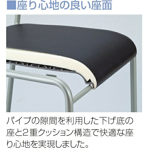 アイリスチトセ スタッキングチェアー ライタス LTS-4C-F-BL [LTS4CFBL] [2]