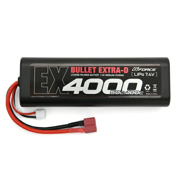 G-FORCE BULLET EXTRA-D 7.4V 4000mAh 50/100C【GFG014】 ラジコン用