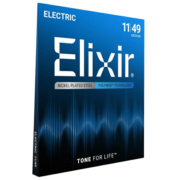 エリクサー エレキギター弦（Medium/011-.049） 12100(ELIXIR) Elixir Anti-Rust POLYWEB