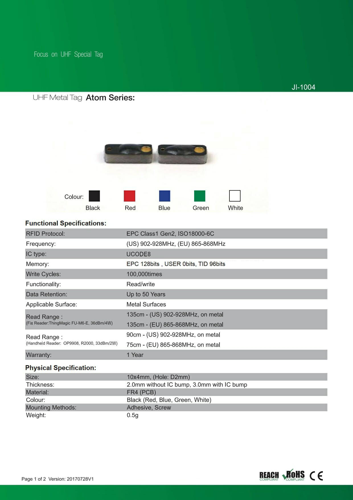 RFID ��°�б�������JI-1004�ۡ�UCODE8��UHF��/���ȿ���902MHz��928MHz/RFID/IC����/΢�̥ơ����դ�