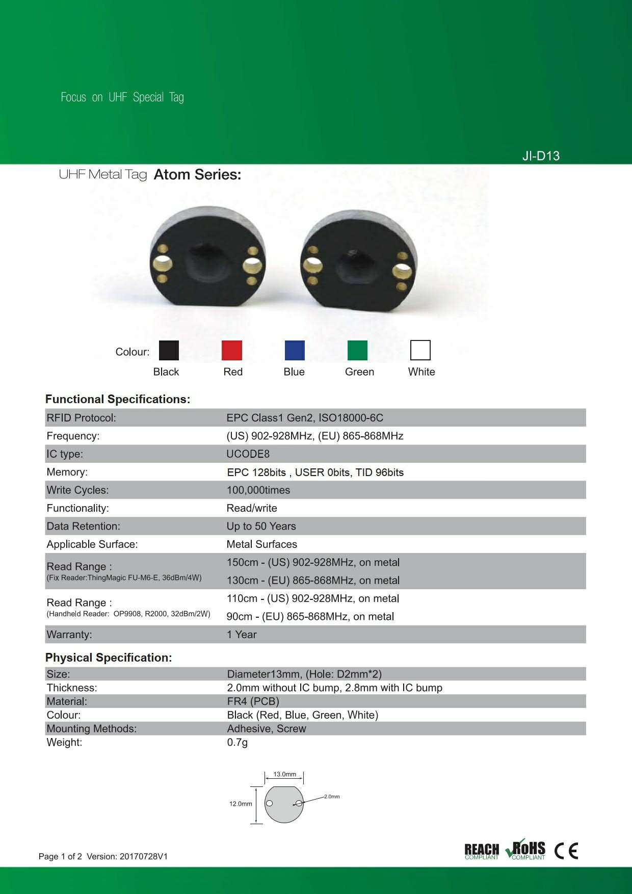 RFID ��°�б�������JI-D13�ۡ�UCODE8��UHF��/���ȿ���902MHz��928MHz/RFID/IC����/΢�̥ơ����դ�