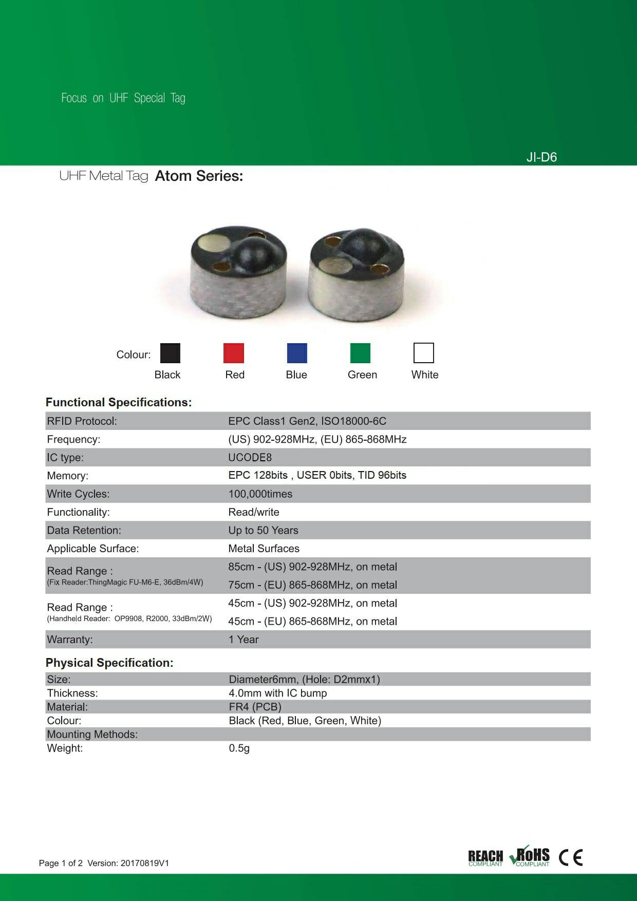 RFID ��°�б�������JI-D6�ۡ�UCODE8��UHF��/���ȿ���902MHz��928MHz/RFID/IC����