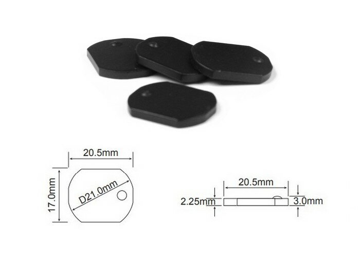 RFID 金属対応タグ【JCR2117】［Alien Higgs-3］UHF帯/周波数帯902MHz～928MHz/RFID/ICタグ/セラミック/産業用特殊タグ/裏面テープ付き【1個】