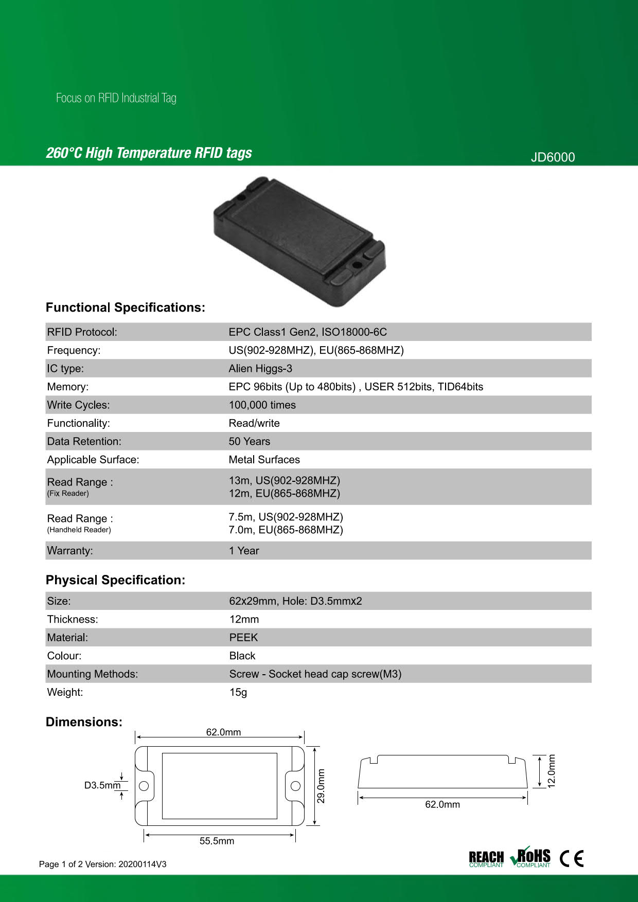 RFID ��°�б�������JD6000�ۡ�Alien Higgs-3��UHF��/���ȿ���902MHz��928MHz/RFID/IC����/��Ǯ����