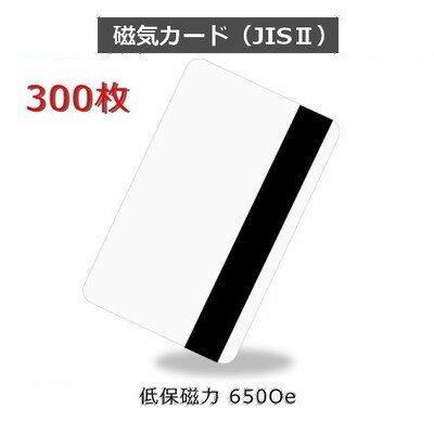 JISII 磁気カード【650 Oe(エルステッド) 低保磁力】［厚さ 0.76mm］ISO規格サイズ（86x54mm)/白無地【300枚】