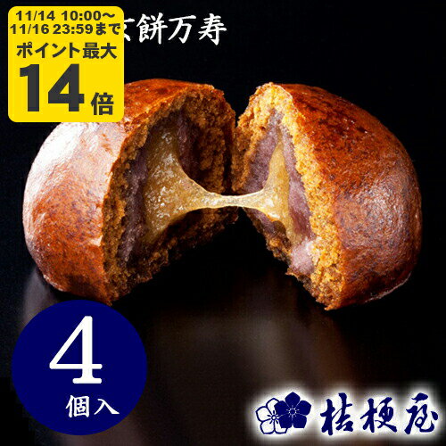 桔梗信玄餅万寿 4個入り 桔梗屋 まんじゅうきな粉 黒蜜 きな粉餅 揚げ饅頭 山梨 お土産 山梨銘菓 和菓子 ギフト お返し お祝い お供え 贈答 置き配不可 [KI]